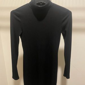 Black turtle neck long sleeve dress | Size: M